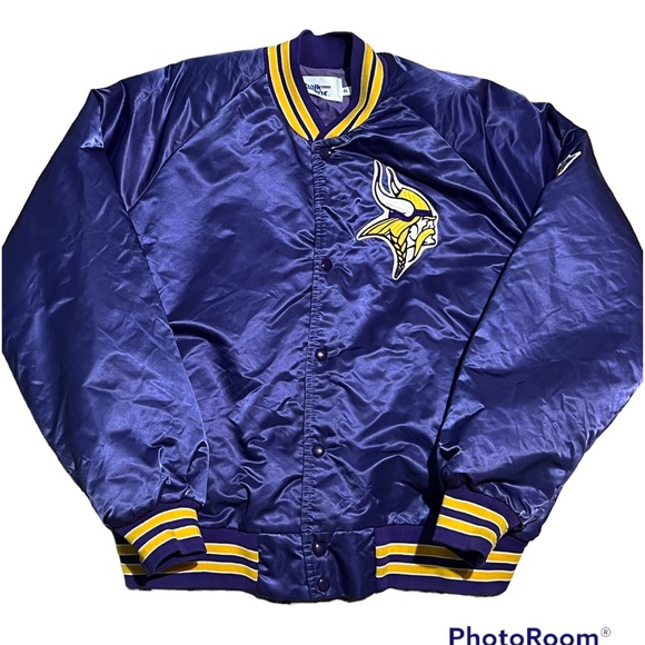 Vintage 80’s Chalk Line Minnesota Vikings NFL Satin Jacket Mens Size XL